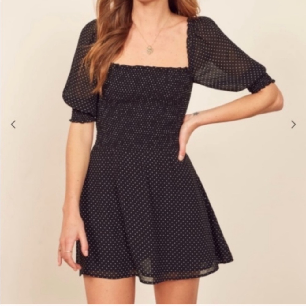 Reformation Elle smocked dress